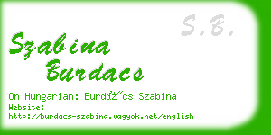 szabina burdacs business card